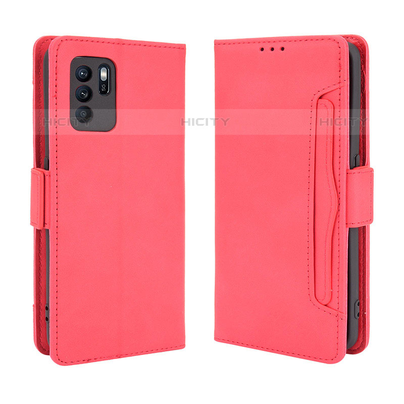 Funda de Cuero Cartera con Soporte Carcasa BY3 para Oppo Reno6 Z 5G