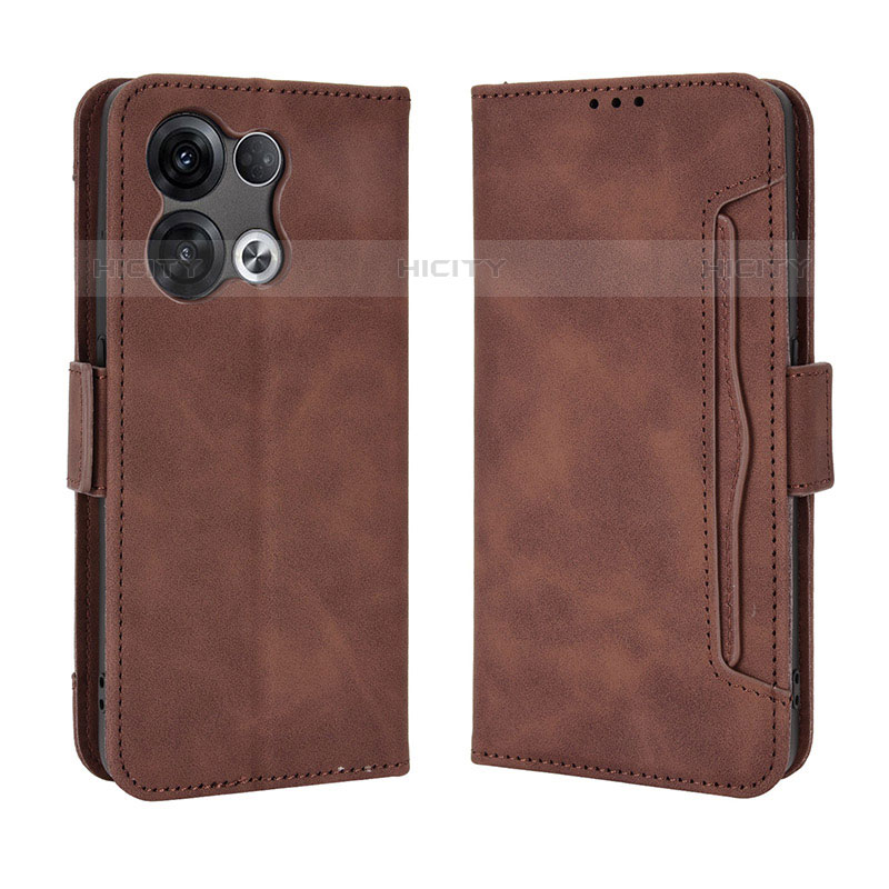 Funda de Cuero Cartera con Soporte Carcasa BY3 para Oppo Reno8 5G Marron