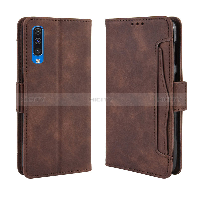 Funda de Cuero Cartera con Soporte Carcasa BY3 para Samsung Galaxy A30S Marron