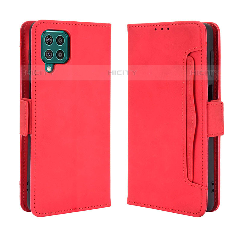 Funda de Cuero Cartera con Soporte Carcasa BY3 para Samsung Galaxy M62 4G Rojo