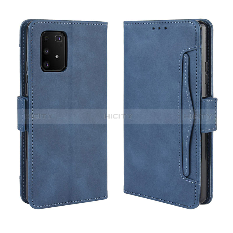 Funda de Cuero Cartera con Soporte Carcasa BY3 para Samsung Galaxy M80S Azul