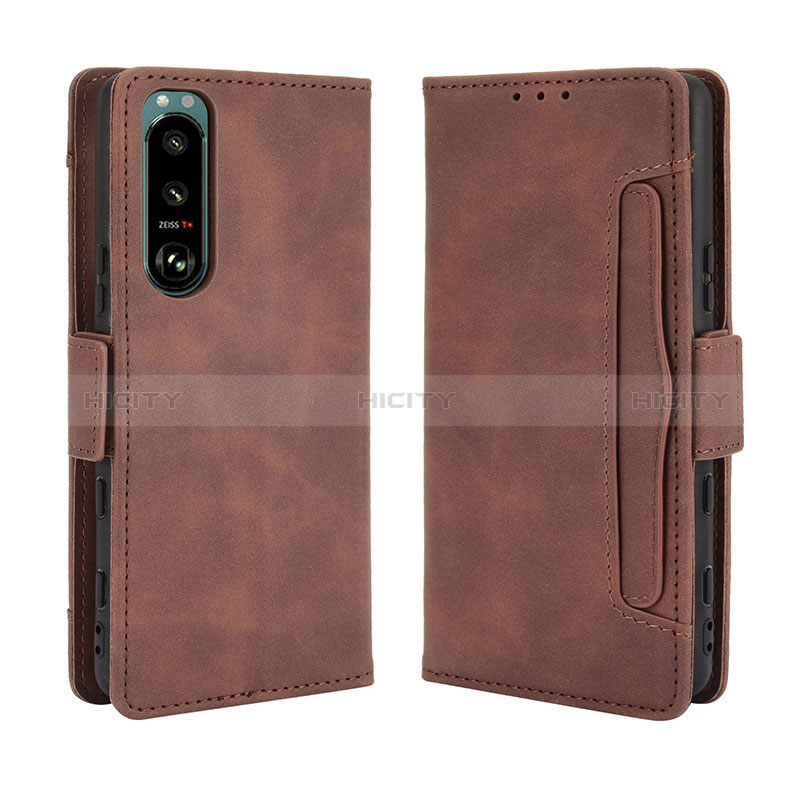 Funda de Cuero Cartera con Soporte Carcasa BY3 para Sony Xperia 5 III