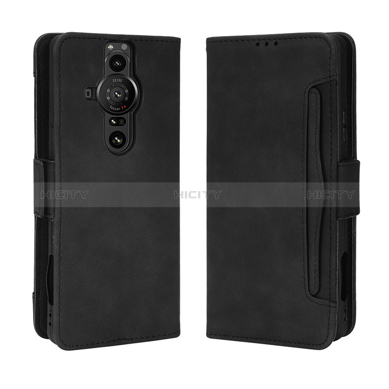 Funda de Cuero Cartera con Soporte Carcasa BY3 para Sony Xperia PRO-I