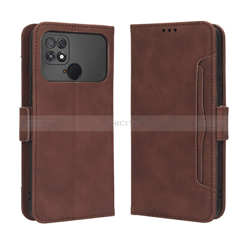 Funda de Cuero Cartera con Soporte Carcasa BY3 para Xiaomi Poco C40 Marron