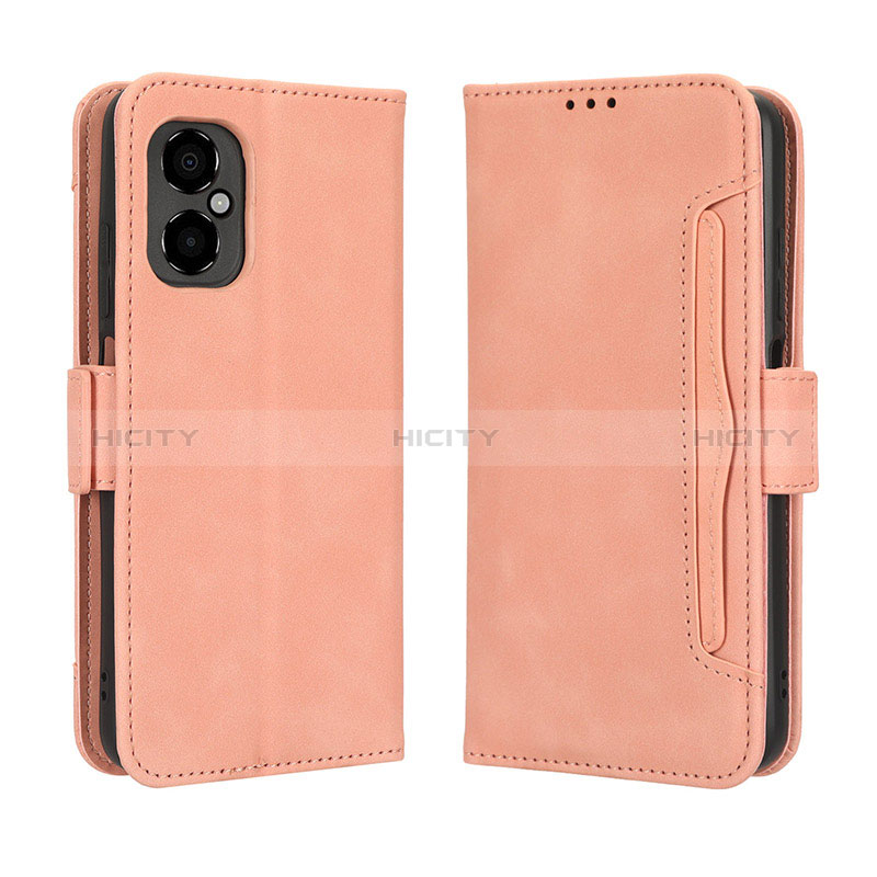 Funda de Cuero Cartera con Soporte Carcasa BY3 para Xiaomi Poco M4 5G Rosa