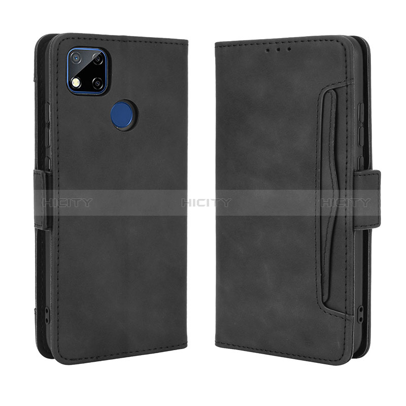 Funda de Cuero Cartera con Soporte Carcasa BY3 para Xiaomi Redmi 9C NFC Negro