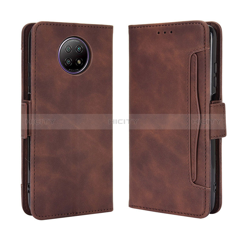 Funda de Cuero Cartera con Soporte Carcasa BY3 para Xiaomi Redmi Note 9T 5G Marron