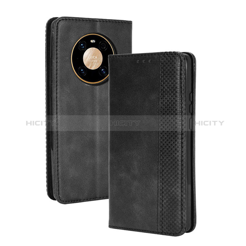 Funda de Cuero Cartera con Soporte Carcasa BY4 para Huawei Mate 40 Pro Negro