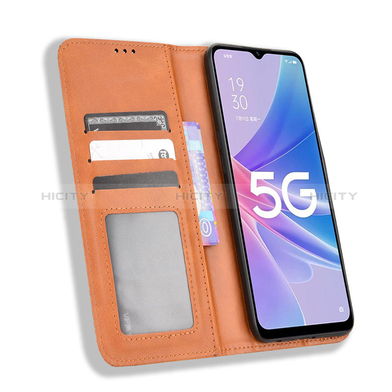 Funda de Cuero Cartera con Soporte Carcasa BY4 para Oppo A58 5G