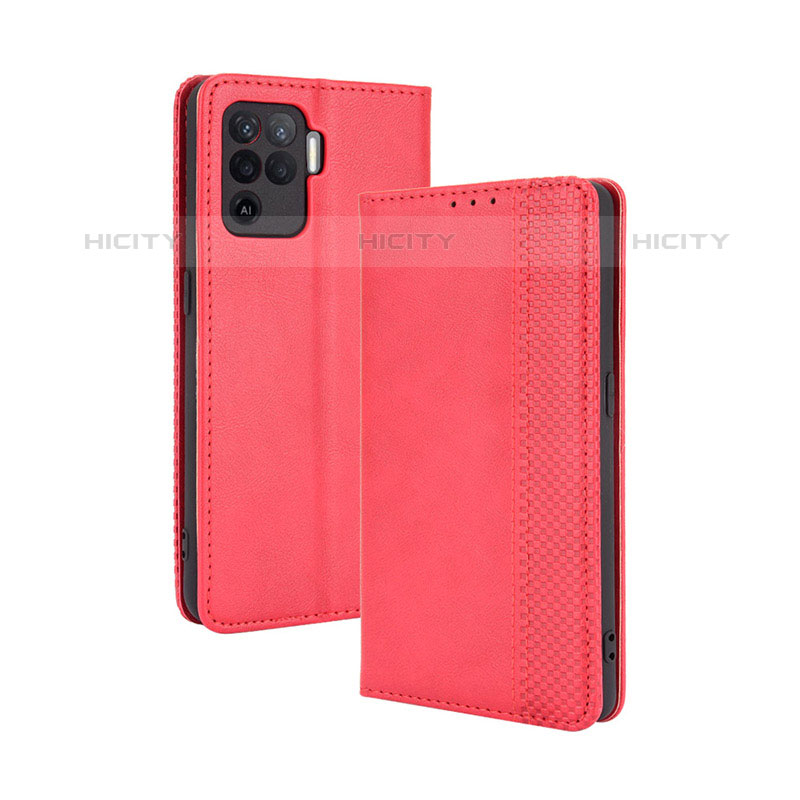 Funda de Cuero Cartera con Soporte Carcasa BY4 para Oppo A94 4G