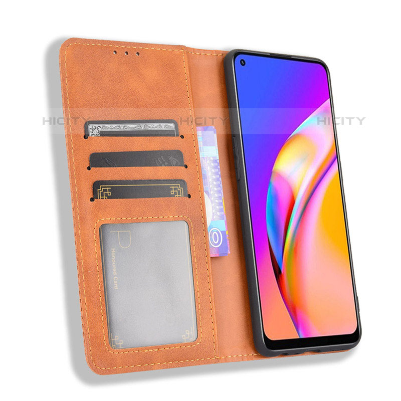 Funda de Cuero Cartera con Soporte Carcasa BY4 para Oppo F19 Pro