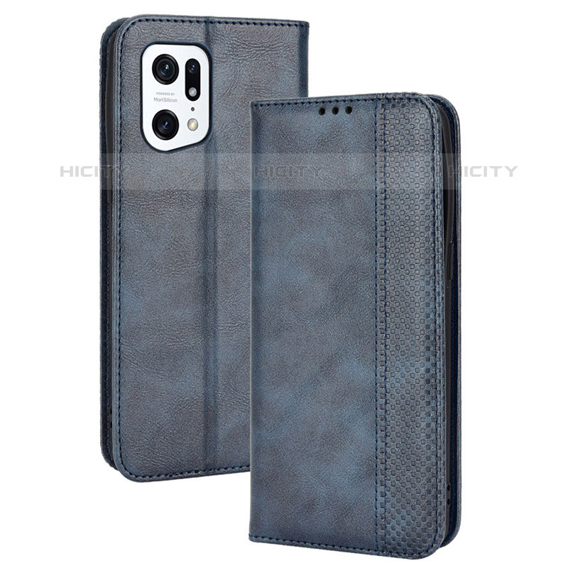 Funda de Cuero Cartera con Soporte Carcasa BY4 para Oppo Find X5 Pro 5G