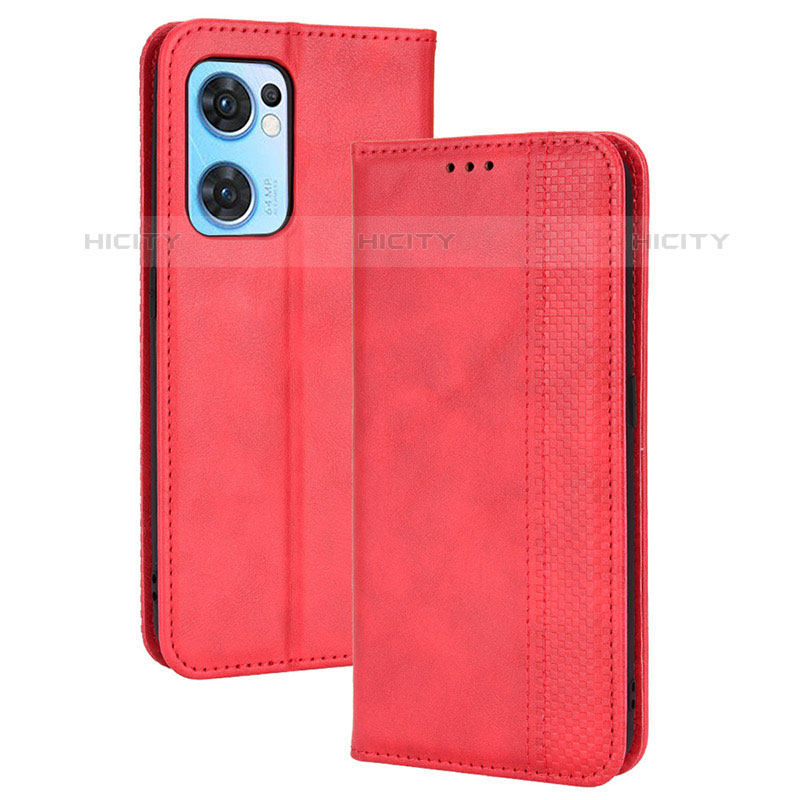 Funda de Cuero Cartera con Soporte Carcasa BY4 para Oppo Reno7 5G