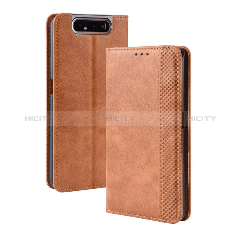 Funda de Cuero Cartera con Soporte Carcasa BY4 para Samsung Galaxy A80