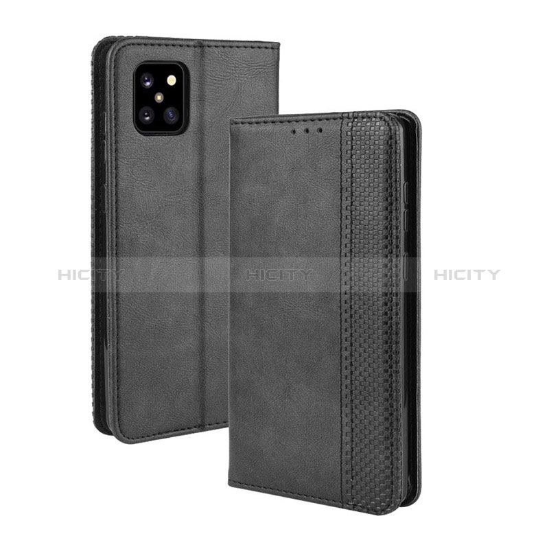 Funda de Cuero Cartera con Soporte Carcasa BY4 para Samsung Galaxy A81 Negro