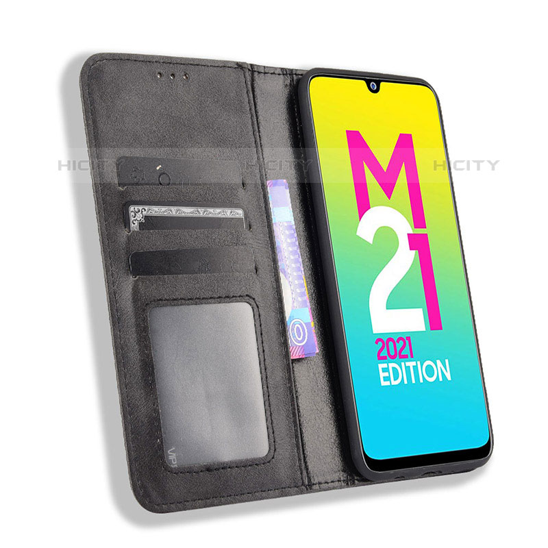 Funda de Cuero Cartera con Soporte Carcasa BY4 para Samsung Galaxy M21 (2021)