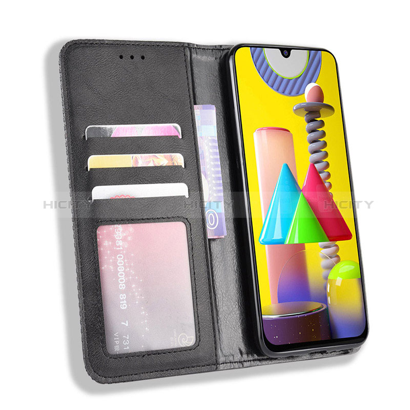 Funda de Cuero Cartera con Soporte Carcasa BY4 para Samsung Galaxy M31