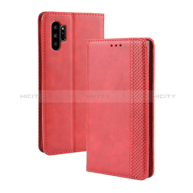 Funda de Cuero Cartera con Soporte Carcasa BY4 para Samsung Galaxy Note 10 Plus 5G