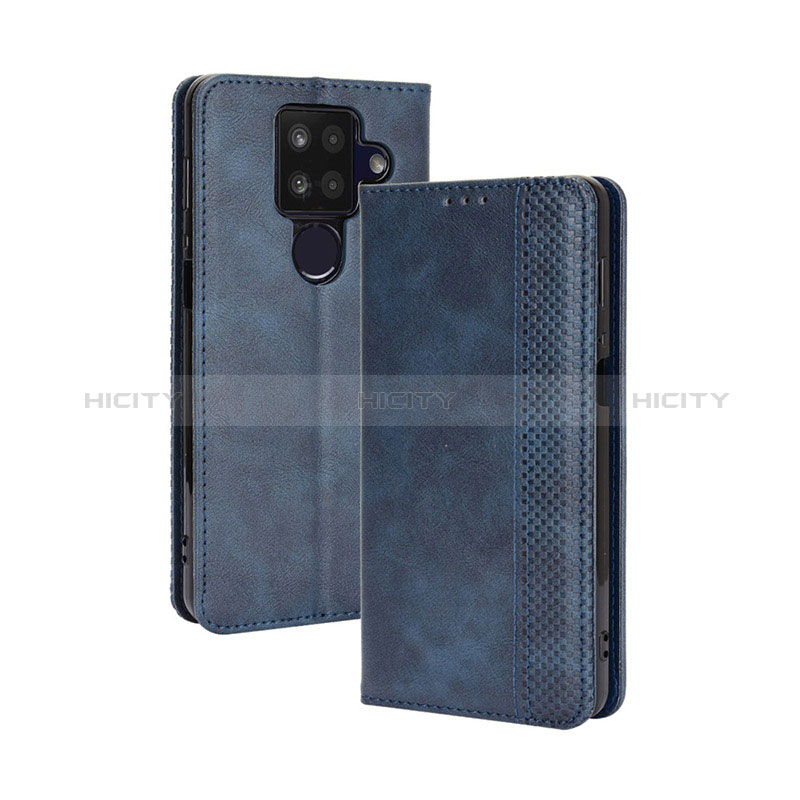 Funda de Cuero Cartera con Soporte Carcasa BY4 para Sharp Aquos Sense4 Plus Azul