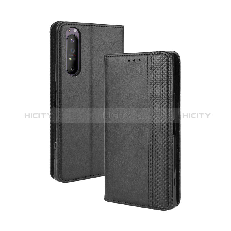 Funda de Cuero Cartera con Soporte Carcasa BY4 para Sony Xperia 1 II