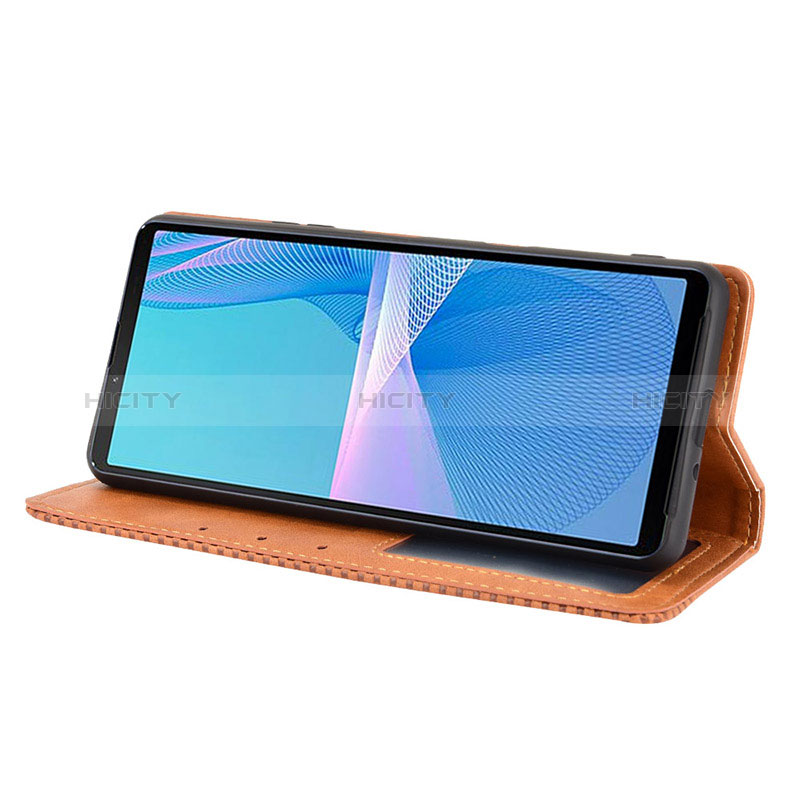 Funda de Cuero Cartera con Soporte Carcasa BY4 para Sony Xperia 10 III Lite