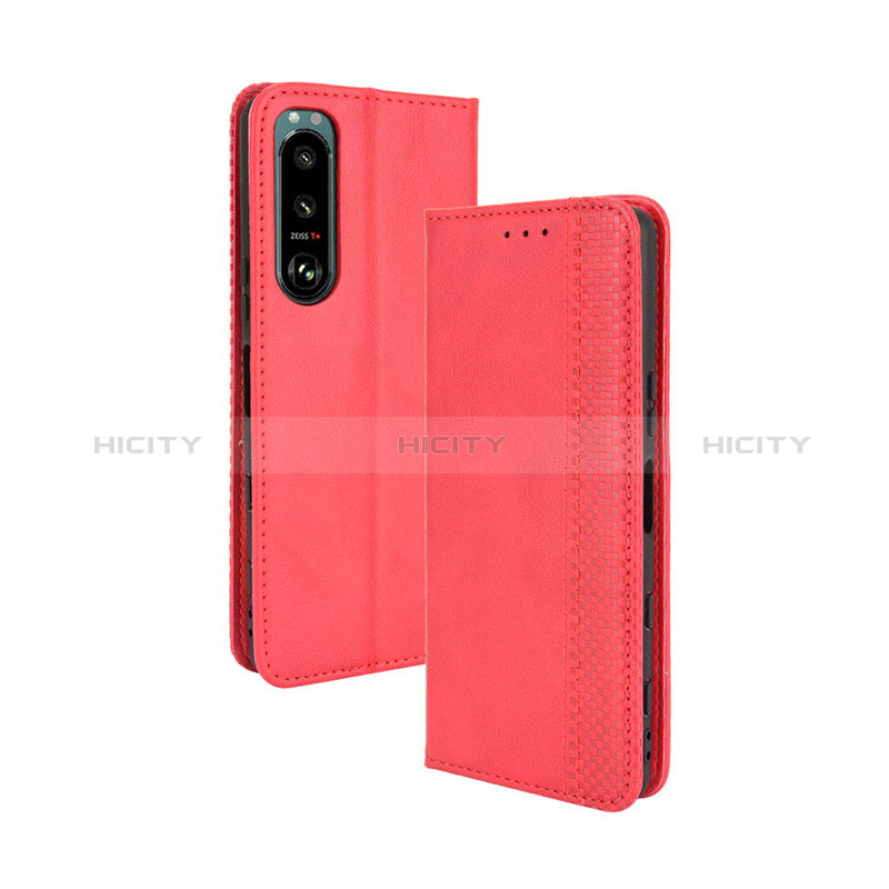 Funda de Cuero Cartera con Soporte Carcasa BY4 para Sony Xperia 5 III