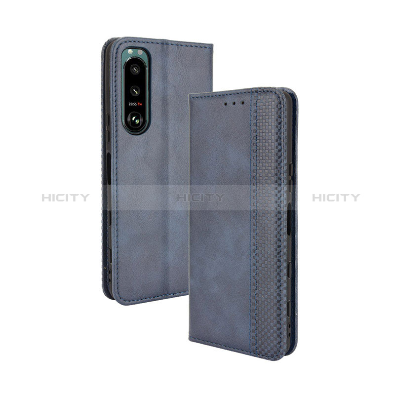 Funda de Cuero Cartera con Soporte Carcasa BY4 para Sony Xperia 5 III