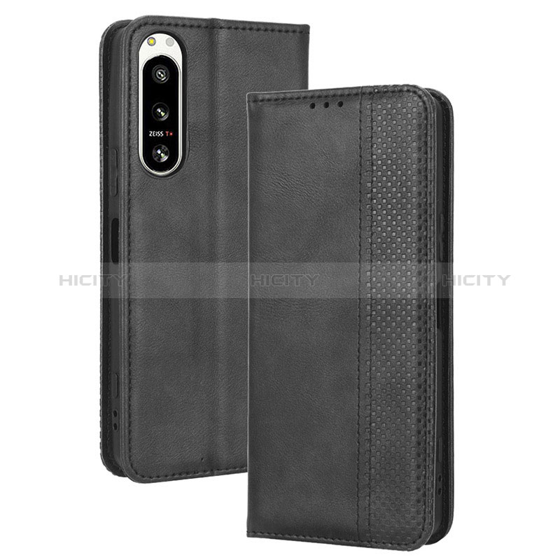 Funda de Cuero Cartera con Soporte Carcasa BY4 para Sony Xperia 5 IV