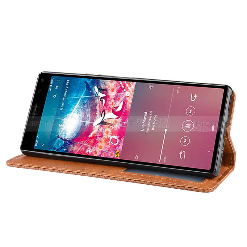 Funda de Cuero Cartera con Soporte Carcasa BY4 para Sony Xperia 8