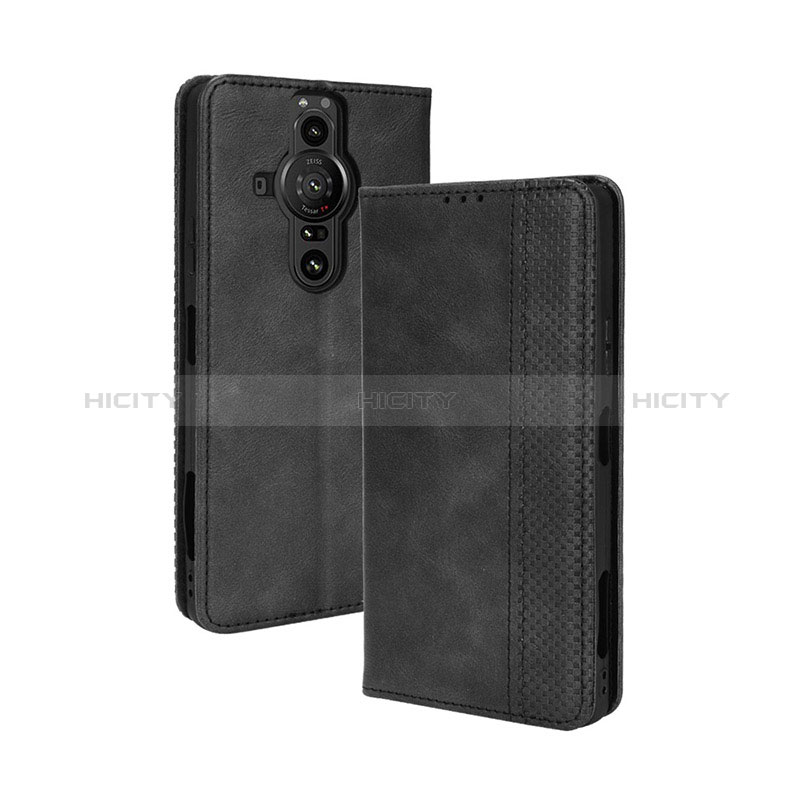 Funda de Cuero Cartera con Soporte Carcasa BY4 para Sony Xperia PRO-I