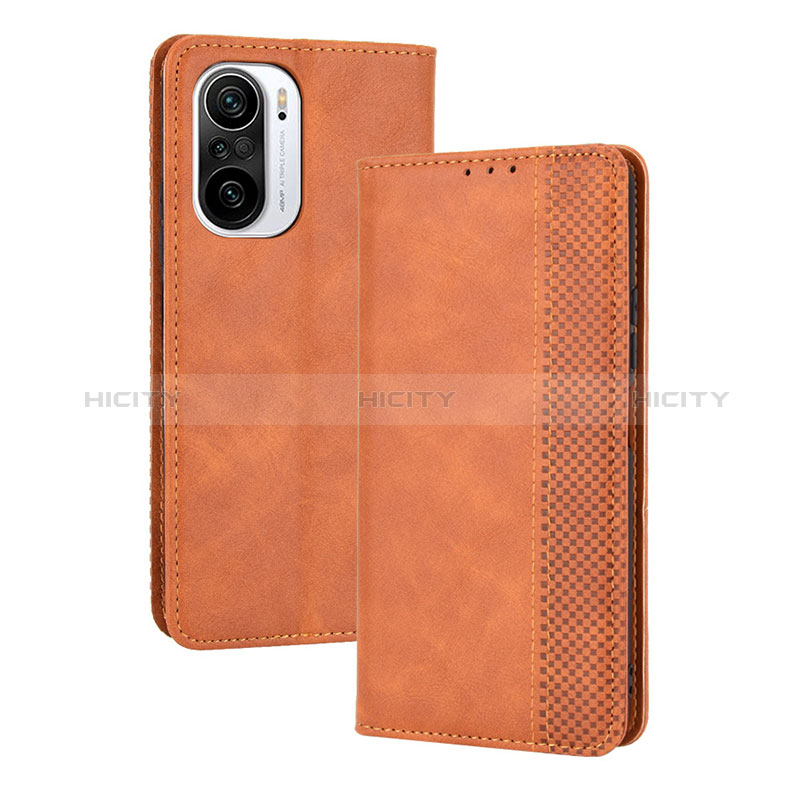 Funda de Cuero Cartera con Soporte Carcasa BY4 para Xiaomi Mi 11X 5G Marron