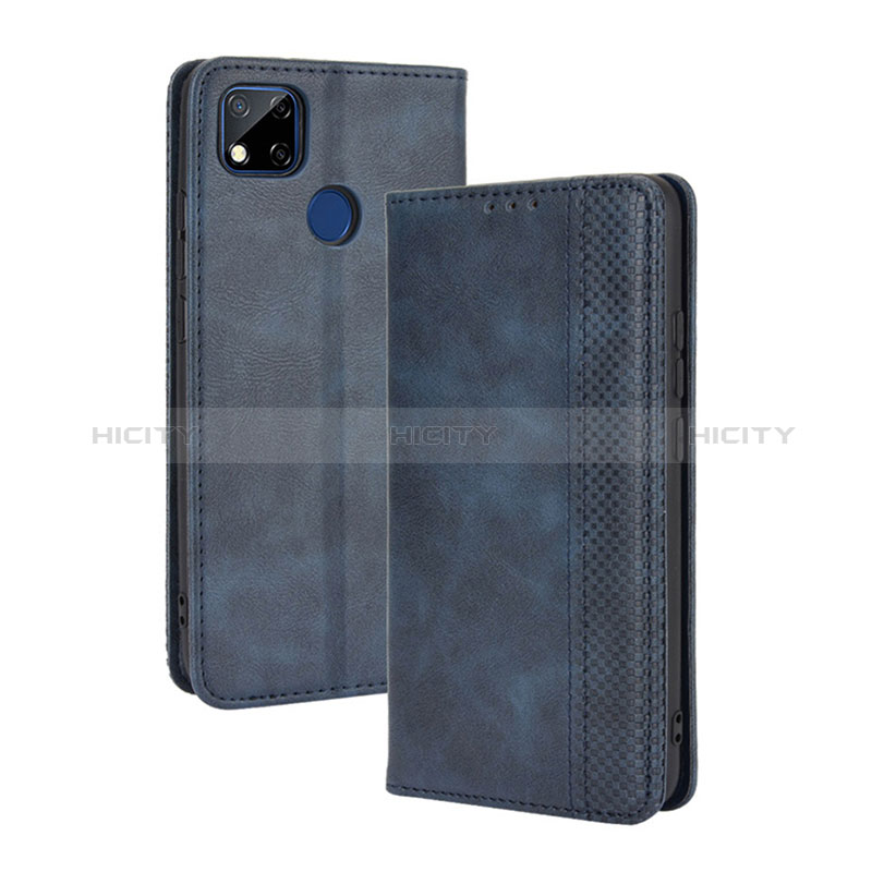 Funda de Cuero Cartera con Soporte Carcasa BY4 para Xiaomi Redmi 9C Azul