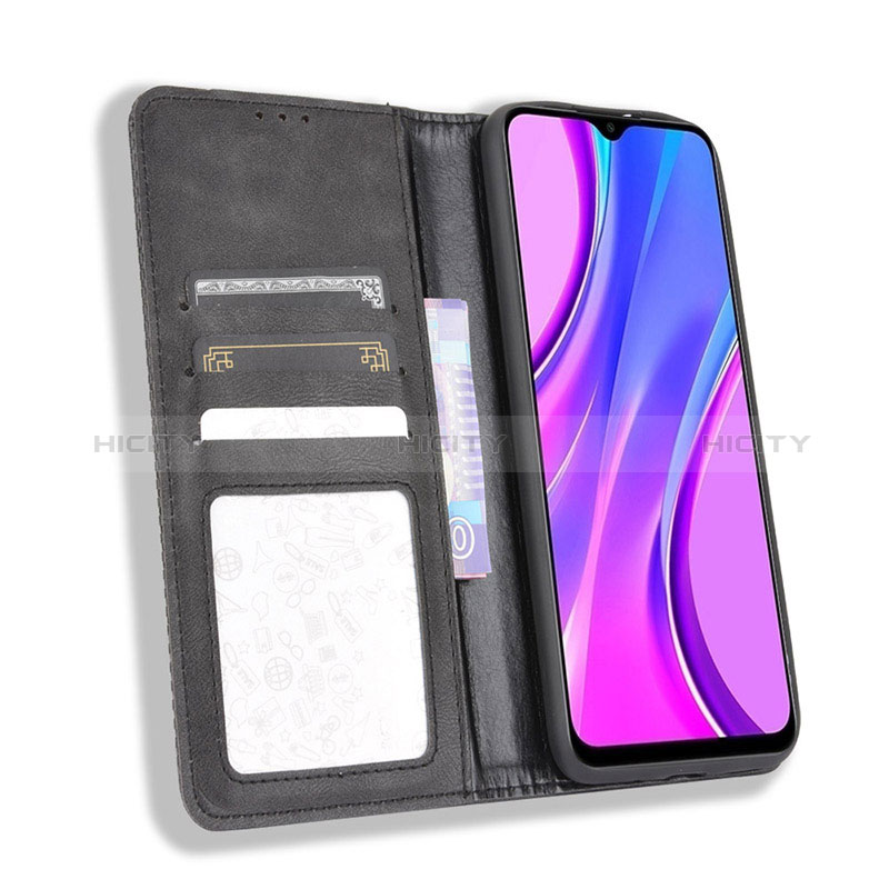 Funda de Cuero Cartera con Soporte Carcasa BY4 para Xiaomi Redmi 9C NFC