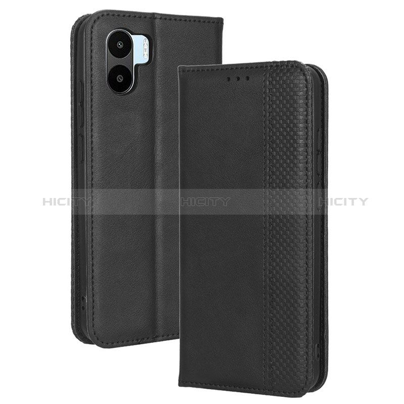 Funda de Cuero Cartera con Soporte Carcasa BY4 para Xiaomi Redmi A1 Negro