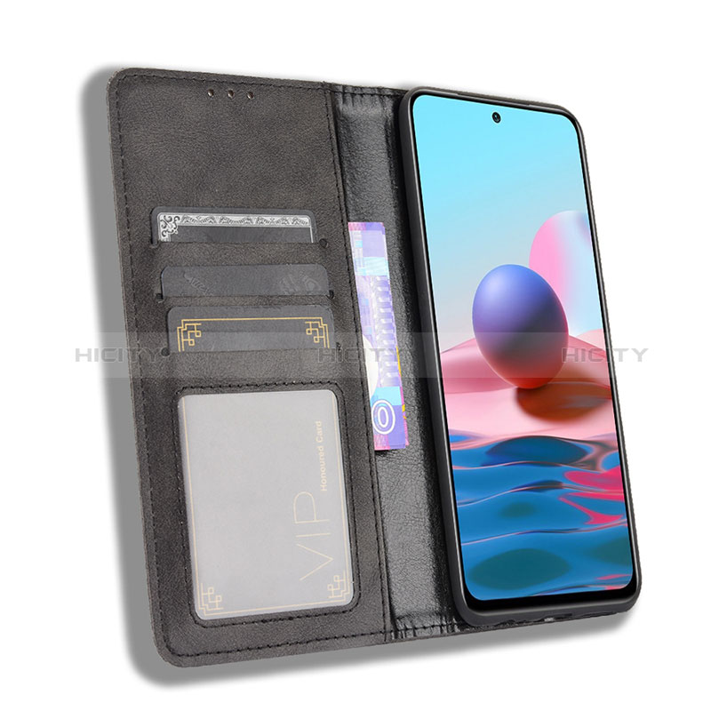 Funda de Cuero Cartera con Soporte Carcasa BY4 para Xiaomi Redmi Note 10 4G