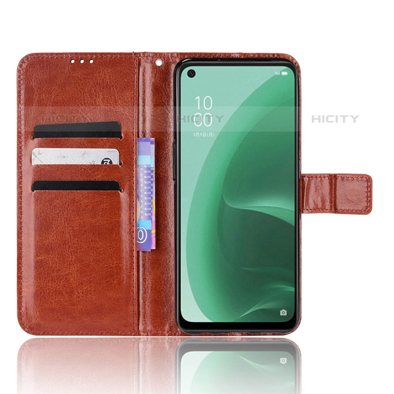 Funda de Cuero Cartera con Soporte Carcasa BY5 para Oppo A55S 5G