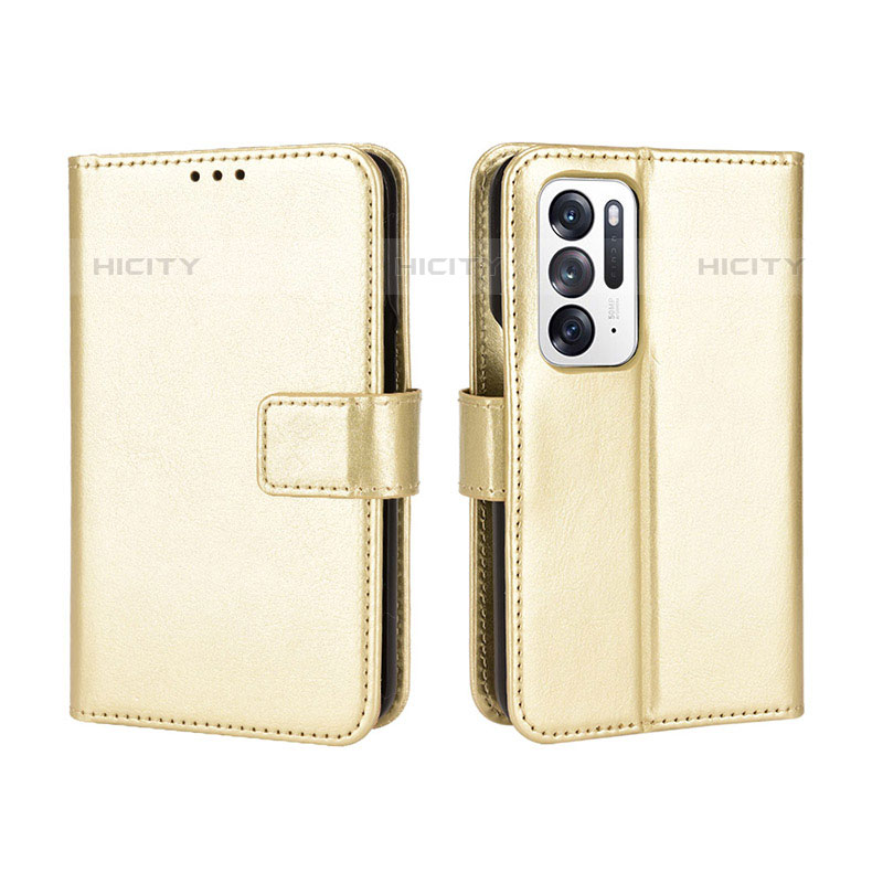 Funda de Cuero Cartera con Soporte Carcasa BY5 para Oppo Find N 5G Oro