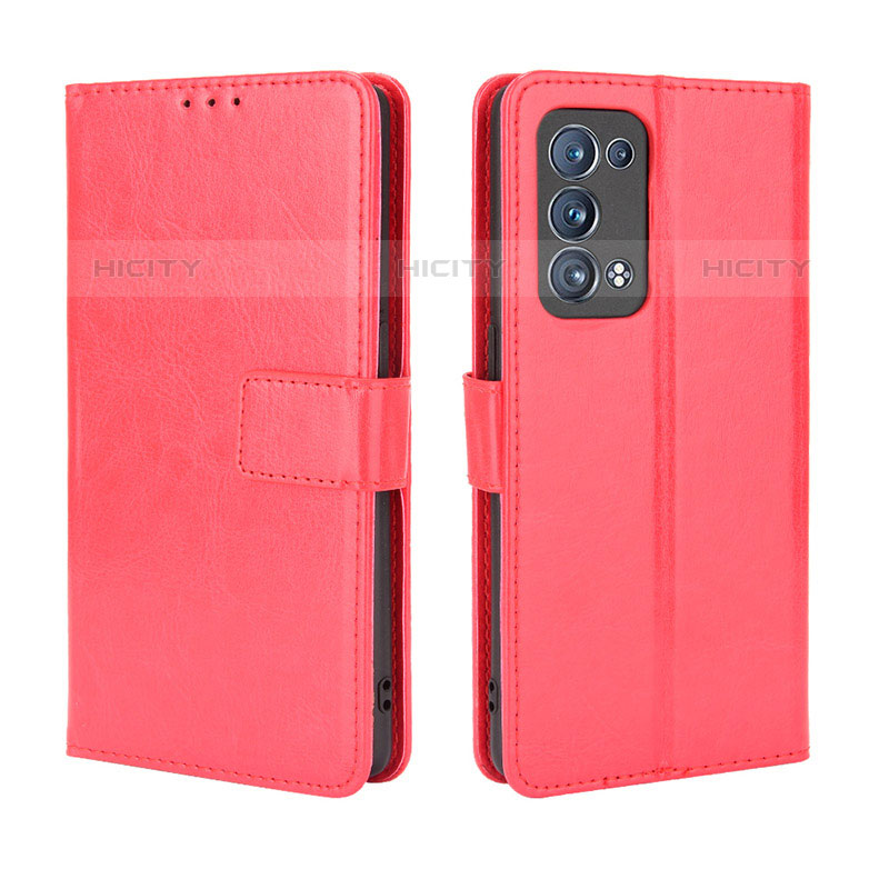 Funda de Cuero Cartera con Soporte Carcasa BY5 para Oppo Reno6 Pro+ Plus 5G