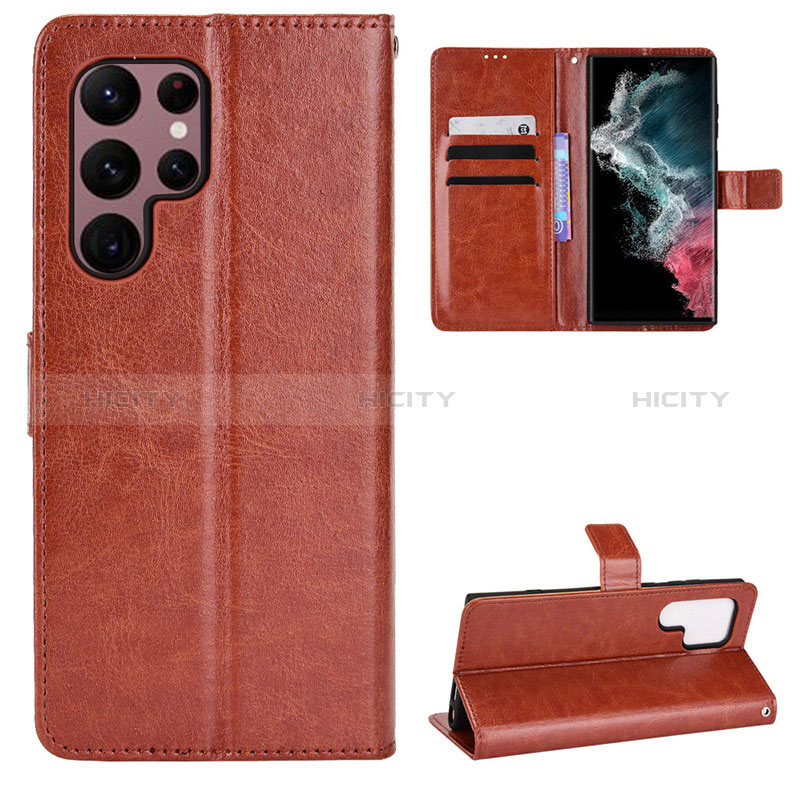 Funda de Cuero Cartera con Soporte Carcasa BY5 para Samsung Galaxy S23 Ultra 5G