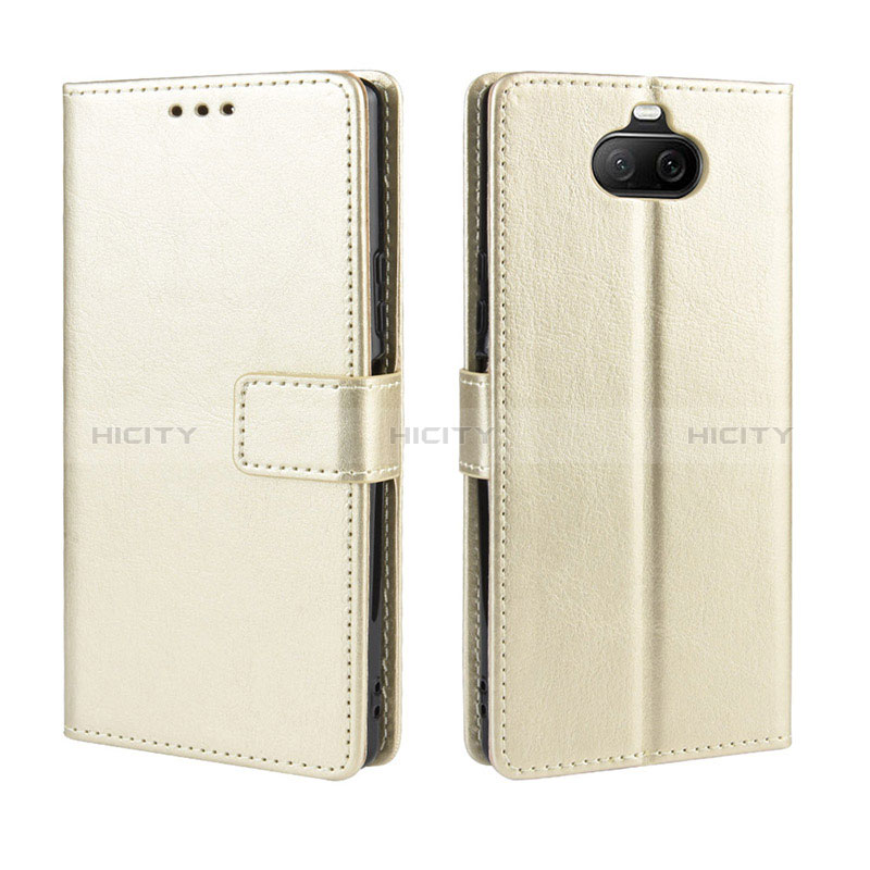 Funda de Cuero Cartera con Soporte Carcasa BY5 para Sony Xperia 8 Lite Oro