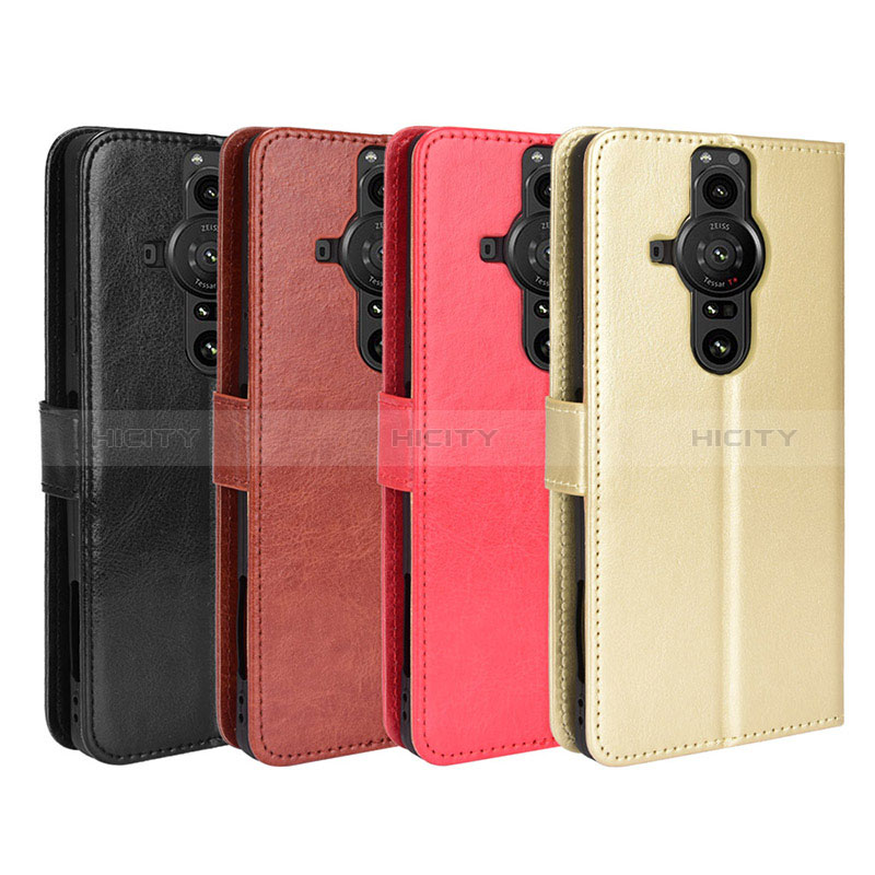 Funda de Cuero Cartera con Soporte Carcasa BY5 para Sony Xperia PRO-I