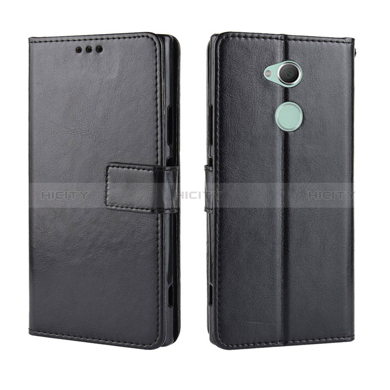 Funda de Cuero Cartera con Soporte Carcasa BY5 para Sony Xperia XA2 Negro