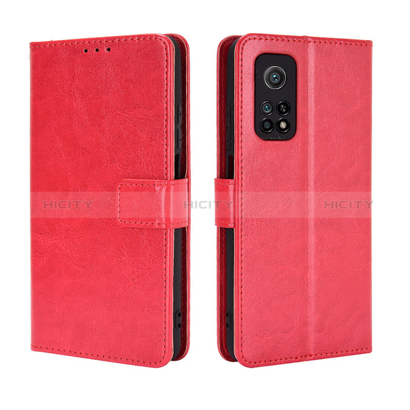 Funda de Cuero Cartera con Soporte Carcasa BY5 para Xiaomi Mi 10T Pro 5G Rojo