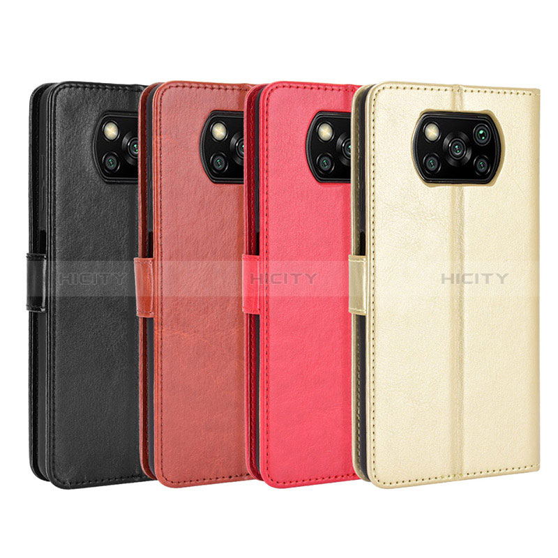 Funda de Cuero Cartera con Soporte Carcasa BY5 para Xiaomi Poco X3