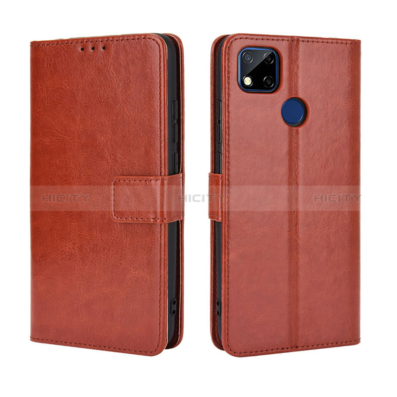 Funda de Cuero Cartera con Soporte Carcasa BY5 para Xiaomi Redmi 9C Marron