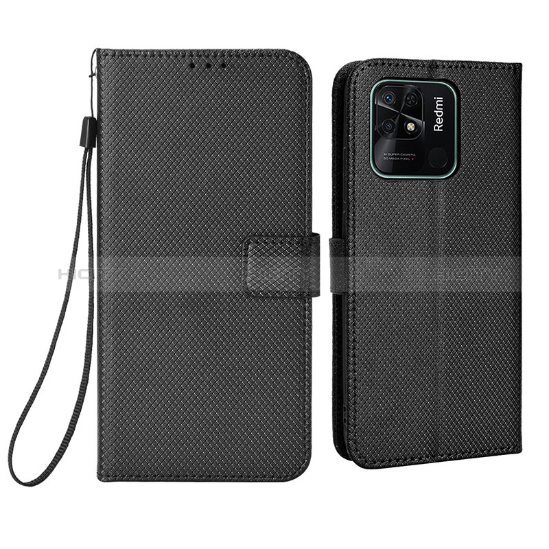 Funda de Cuero Cartera con Soporte Carcasa BY6 para Xiaomi Redmi 10 India Negro