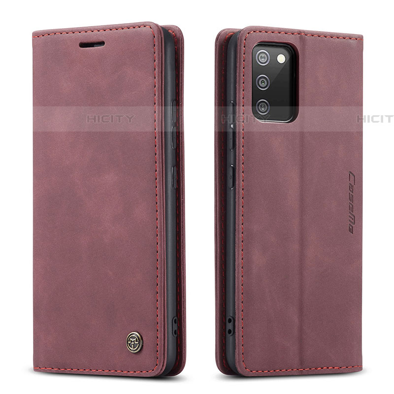 Funda de Cuero Cartera con Soporte Carcasa C01S para Samsung Galaxy A03s Rojo Rosa