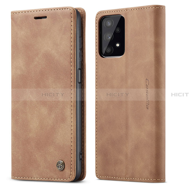 Funda de Cuero Cartera con Soporte Carcasa C01S para Samsung Galaxy A32 5G Marron Claro