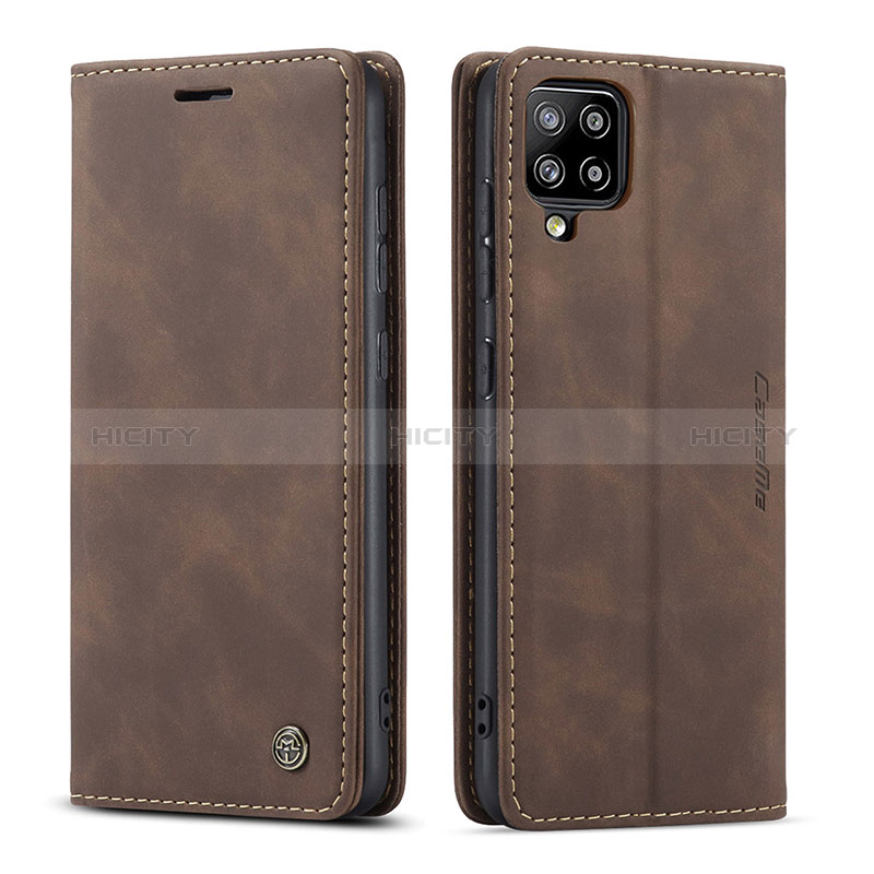 Funda de Cuero Cartera con Soporte Carcasa C01S para Samsung Galaxy A42 5G Marron