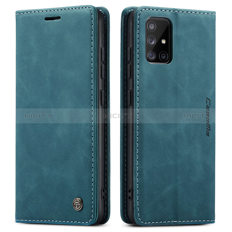 Funda de Cuero Cartera con Soporte Carcasa C01S para Samsung Galaxy A51 4G Azul